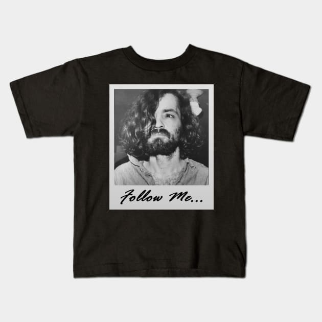 Charles Manson Polaroid Kids T-Shirt by Generation Last